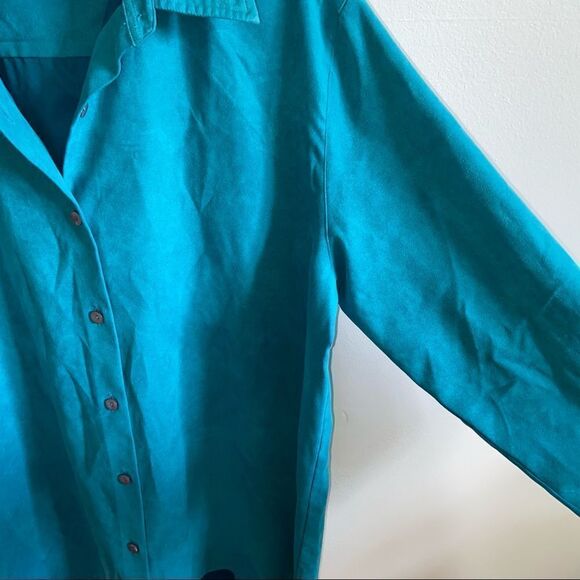 Vintage Freeport studio blue suede button up shirt - Picture 4 of 10